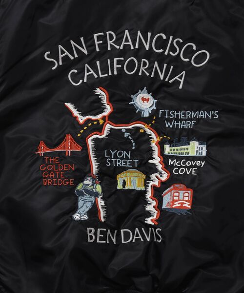BEN DAVIS（ベンデイビス）の「【BEN DAVIS（ベンデイビス）】SOUVENIR EMB FLIGHT JACKET / スーベニアジャケット フライトジャケット 刺繍 ワッペン 着脱ボア衿 アウター ユ（ブルゾン・メンズ・ブラック/カーキ・MEDIUM/X-LARGE/LARGE）」の16枚目の写真