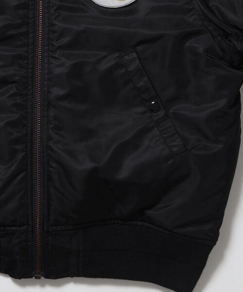 BEN DAVIS（ベンデイビス）の「【BEN DAVIS（ベンデイビス）】SOUVENIR EMB FLIGHT JACKET / スーベニアジャケット フライトジャケット 刺繍 ワッペン 着脱ボア衿 アウター ユ（ブルゾン・メンズ・ブラック/カーキ・MEDIUM/X-LARGE/LARGE）」の18枚目の写真