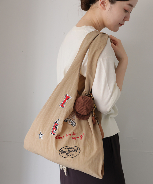 IENA ENFANT(イエナアンファン)の「【LA HUTTE/ラユット】別注 reusable bag(トートバッグ・レディース・ネイビー/ベージュ/ブラウン・FREE)」の3枚目の写真