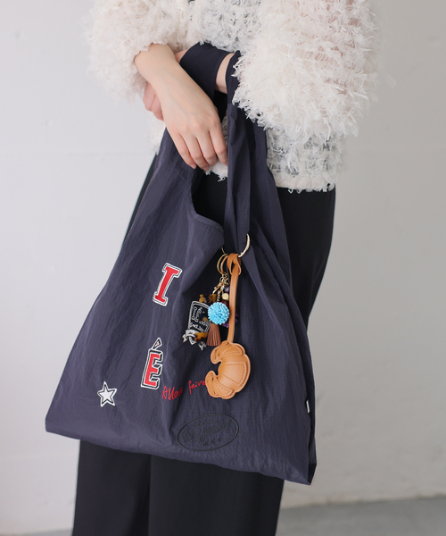 IENA ENFANT(イエナアンファン)の「【LA HUTTE/ラユット】別注 reusable bag(トートバッグ・レディース・ネイビー/ベージュ/ブラウン・FREE)」の1枚目の写真