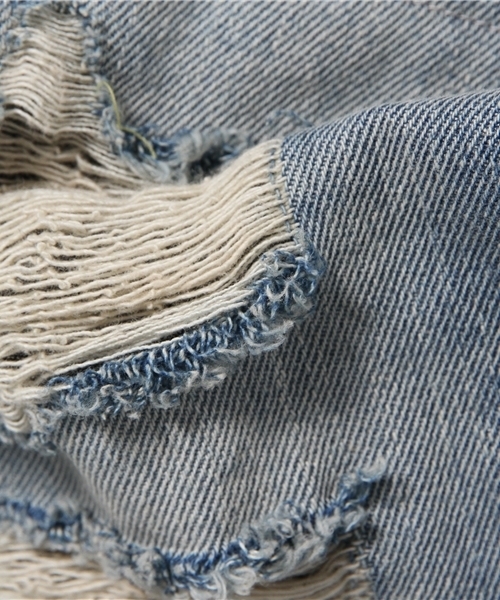 GLOBAL WORK（グローバルワーク）の「【OCEANS5月号掲載】ＣＯＮＥダメージデニム/569133（デニムパンツ・メンズ・ネイビー/ブルー/ライトブルー・X-LARGE/SMALL/MEDIUM/LARGE）」の4枚目の写真