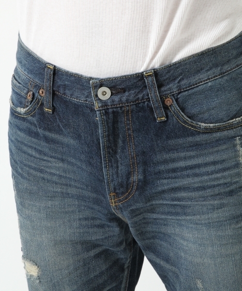 GLOBAL WORK（グローバルワーク）の「【OCEANS5月号掲載】ＣＯＮＥダメージデニム/569133（デニムパンツ・メンズ・ネイビー/ブルー/ライトブルー・X-LARGE/SMALL/MEDIUM/LARGE）」の8枚目の写真