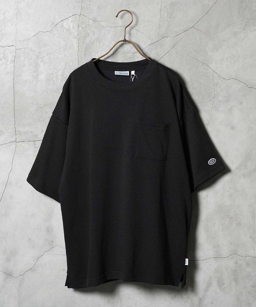 jiggys shop(ジギーズショップ)の「吸水速乾 COOLMAX ポケット付き オーバーサイズ Tシャツ(Tシャツ/カットソー・メンズ・オートミール/ベージュ系その他/ブルー系その他/ホワイト/ブラック/ネイビー/ピンクベージュ/スミクロ・MEDIUM/LARGE/X-LARGE)」の10枚目の写真