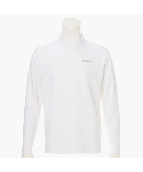 BRIEFING(ブリーフィング)の「【BRIEFING GOLF/ブリーフィングゴルフ】MEN’S SHADOW LOGO JQ LS HIGHNECK RF(Tシャツ/カットソー・メンズ・グレー/ホワイト/ネイビー/ブラック・L/M)」の1枚目の写真