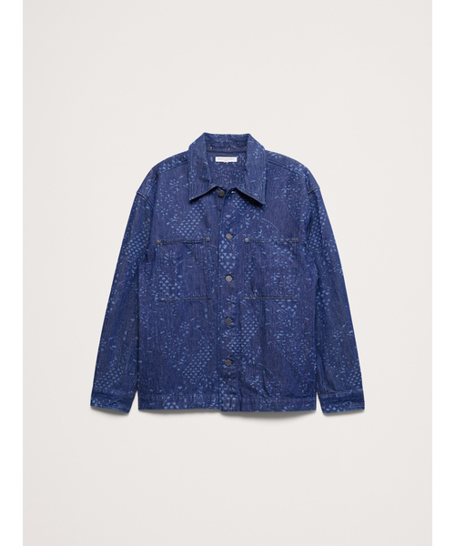 Banana Republic(バナナリパブリック)の「リラックスフィット イタリアン プリント デニムシャツ(シャツ/ブラウス・メンズ・インディゴブルー・S/M/L/XL)」の8枚目の写真