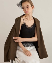 【BONLECILL noir】カップ付きレースキャミソールブラトップ