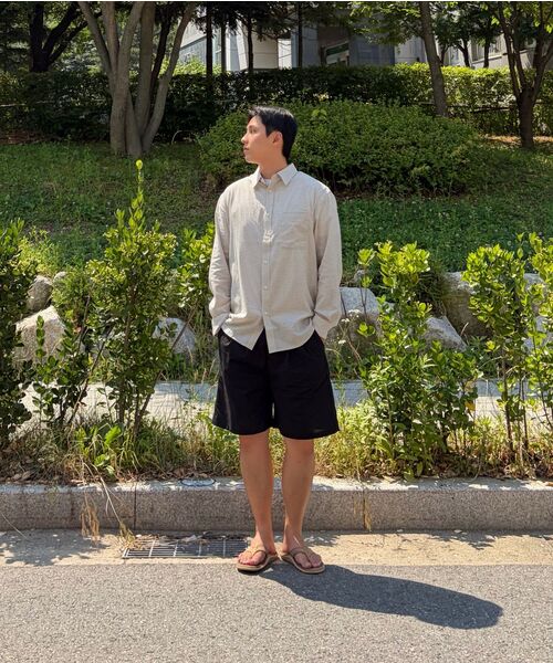 ANALOG MOOD（アナログムード）の「リネンライクバミューダパンツ（ブラック）（その他パンツ・メンズ・その他・FREE）」の10枚目の写真