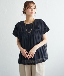 ストライプチュール2WAYプルオーバー
