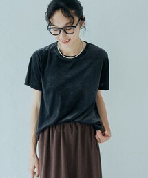 シアーベロア コンパクト半袖Tシャツ