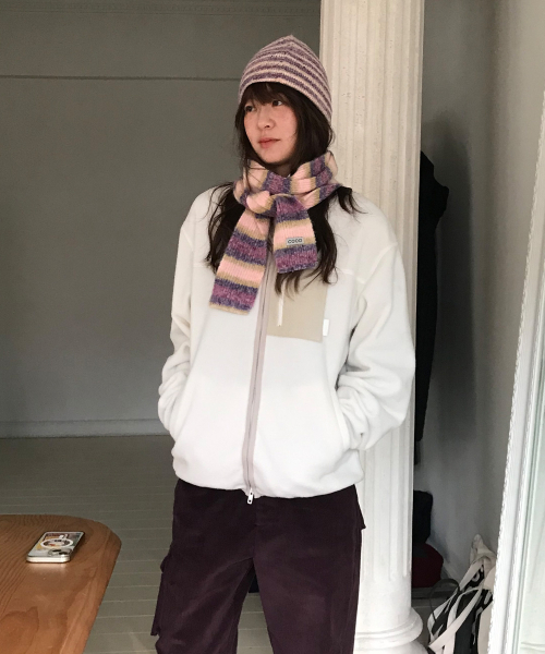 Majournee(マジョネ)の「COLOR BLOCK FLEECE ZIP-UP_IVORY(その他アウター・レディース・その他・SMALL/MEDIUM)」の5枚目の写真