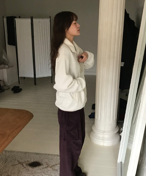 Majournee(マジョネ)の「COLOR BLOCK FLEECE ZIP-UP_IVORY(その他アウター・レディース・その他・SMALL/MEDIUM)」の4枚目の写真