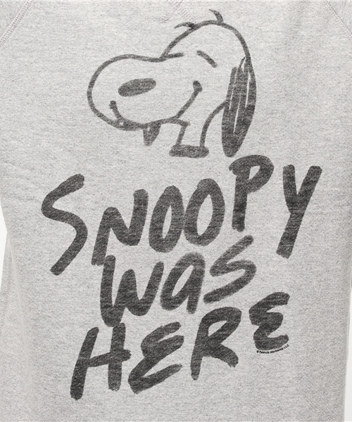 JUNK FOOD(ジャンクフード)の「スヌーピー/SNOOPY WAS HERE トレーナー(スウェット・メンズ・トップグレー・SMALL)」の6枚目の写真