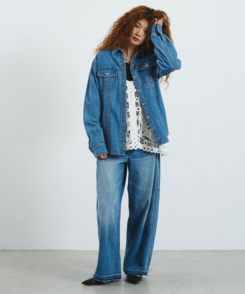 ROSE BUD(ローズバッド)の「CREOLME/BARREL FIT DENIM PANTS(デニムパンツ・レディース・ブラック/ライトインディゴブルー・S/M)」の7枚目の写真