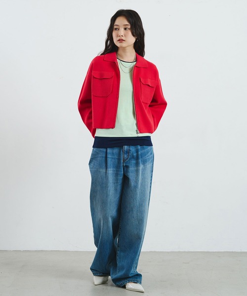 ROSE BUD(ローズバッド)の「CREOLME/BARREL FIT DENIM PANTS(デニムパンツ・レディース・ブラック/ライトインディゴブルー・S/M)」の11枚目の写真