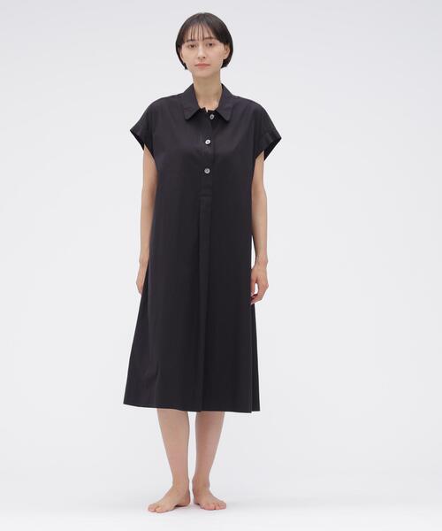 MARGARET HOWELL(マーガレットハウエル)の「COTTON LINEN POPLIN DRESS(ワンピース・レディース・ダークブラウン・FREE)」の1枚目の写真