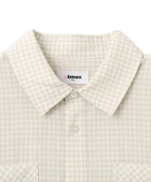 atmos pink(アトモスピンク)の「atmos pink Check Short Sleeve Shirt / アトモス ピンク チェック ショート スリーブ シャツ(シャツ/ブラウス・レディース・ホワイト/ブルー・FREE)」の7枚目の写真
