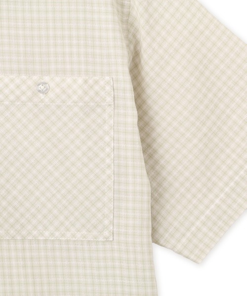 atmos pink(アトモスピンク)の「atmos pink Check Short Sleeve Shirt / アトモス ピンク チェック ショート スリーブ シャツ(シャツ/ブラウス・レディース・ホワイト/ブルー・FREE)」の8枚目の写真