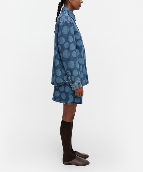 marimekko（マリメッコ）の「【一部店舗・オンラインストア限定】【Maridenim】 Vaihe Petrooli / shirt（シャツ/ブラウス・レディース・インディゴブルー・36/34/32）」の2枚目の写真