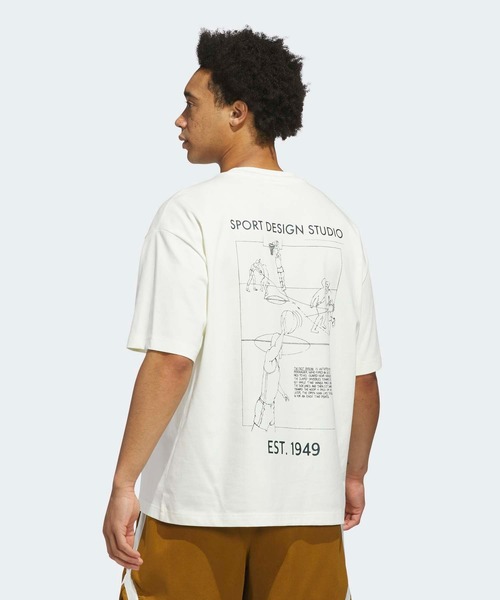 adidas(アディダス)の「アディダス スポーツデザイン GFX半袖Tシャツ ASD FASTBRK TEE / アディダスオリジナルス adidas Originals(Tシャツ/カットソー・メンズ・ホワイト・X-LARGE/LARGE/MEDIUM/SMALL/3XL/XX-LARGE/X-SMALL)」の4枚目の写真