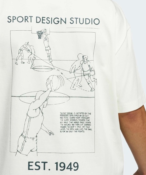 adidas(アディダス)の「アディダス スポーツデザイン GFX半袖Tシャツ ASD FASTBRK TEE / アディダスオリジナルス adidas Originals(Tシャツ/カットソー・メンズ・ホワイト・X-LARGE/LARGE/MEDIUM/SMALL/3XL/XX-LARGE/X-SMALL)」の6枚目の写真