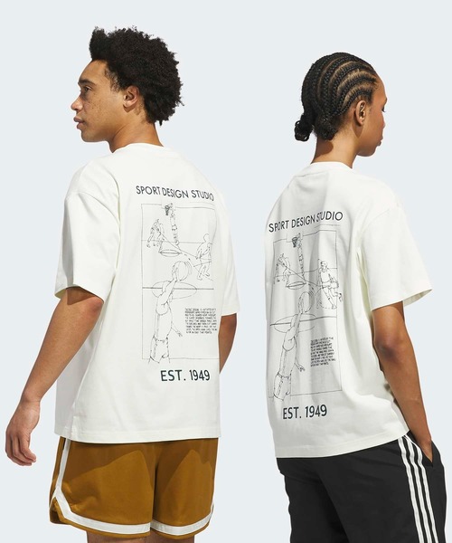 adidas(アディダス)の「アディダス スポーツデザイン GFX半袖Tシャツ ASD FASTBRK TEE / アディダスオリジナルス adidas Originals(Tシャツ/カットソー・メンズ・ホワイト・X-LARGE/LARGE/MEDIUM/SMALL/3XL/XX-LARGE/X-SMALL)」の2枚目の写真
