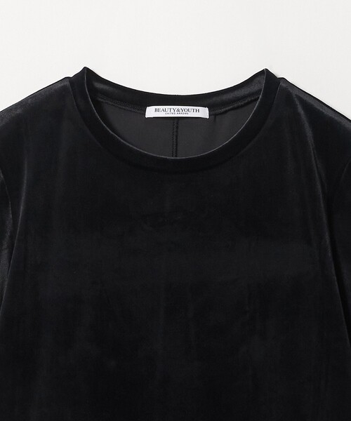 BEAUTY&YOUTH UNITED ARROWS（ビューティーアンドユースユナイテッドアローズ）の「ベロア コンパクト ショートスリーブTシャツ（Tシャツ/カットソー・レディース・ライトブルー/ブラック/ダークブラウン・FREE）」の20枚目の写真