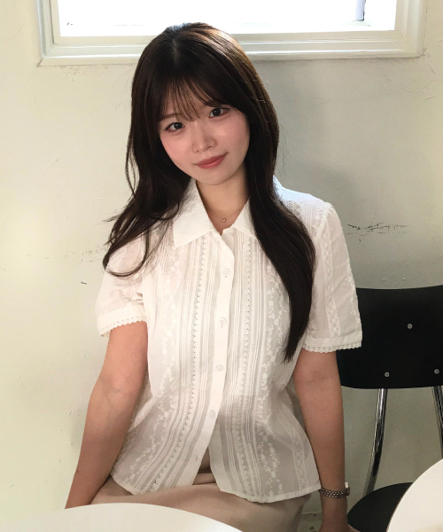 MIND BRIDGE WOMEN（マインドブリッジウーマン）の「[W]ホワイトレース半袖ブラウス（シャツ/ブラウス・レディース・アイボリー・55/66）」の9枚目の写真