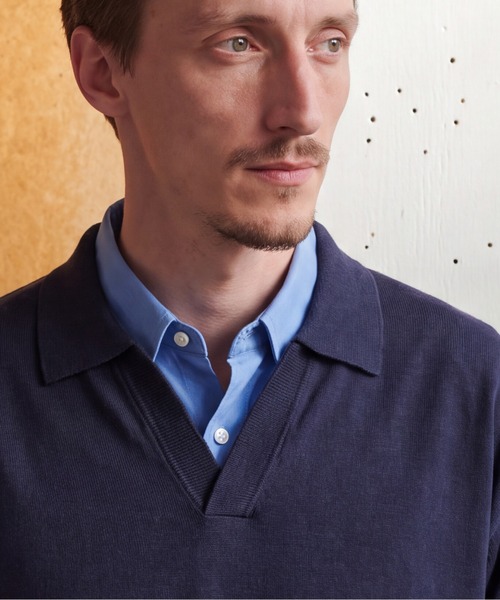 PUBLIC TOKYO(パブリックトウキョウ)の「【2026秋新作】キュプラドルマンスキッパーロンT(Tシャツ/カットソー・メンズ・グレー/ネイビー・1/2)」の1枚目の写真