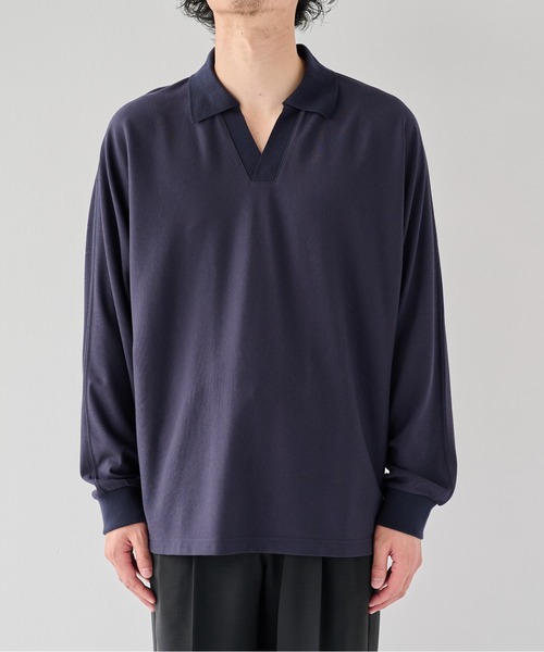 PUBLIC TOKYO(パブリックトウキョウ)の「【2026秋新作】キュプラドルマンスキッパーロンT(Tシャツ/カットソー・メンズ・グレー/ネイビー・1/2)」の10枚目の写真