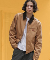 Dickies/ディッキーズ DUCK FORT WORTH JACKET ダック生地 切り替えデザイン ブランドロゴ ワークジャケット アメカジ ストリート メンズ 2026年秋冬 秋服 冬服