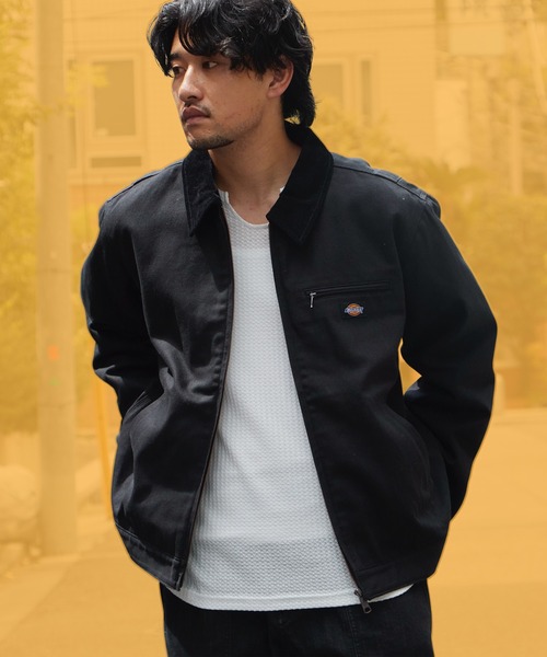 Dickies(ディッキーズ)の「Dickies/ディッキーズ DUCK FORT WORTH JACKET ダック生地 切り替えデザイン ブランドロゴ ワークジャケット アメカジ ストリート メンズ 2026年秋冬 秋服 冬服(ブルゾン・メンズ・チャコールグレー/ブラック/ブラウン・S/M/L)」の1枚目の写真