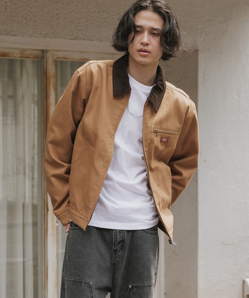 Dickies(ディッキーズ)の「Dickies/ディッキーズ DUCK FORT WORTH JACKET ダック生地 切り替えデザイン ブランドロゴ ワークジャケット アメカジ ストリート メンズ 2026年秋冬 秋服 冬服(ブルゾン・メンズ・チャコールグレー/ブラック/ブラウン・S/M/L)」の10枚目の写真