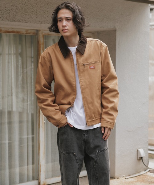 Dickies(ディッキーズ)の「Dickies/ディッキーズ DUCK FORT WORTH JACKET ダック生地 切り替えデザイン ブランドロゴ ワークジャケット アメカジ ストリート メンズ 2026年秋冬 秋服 冬服(ブルゾン・メンズ・チャコールグレー/ブラック/ブラウン・S/M/L)」の9枚目の写真