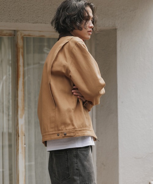 Dickies(ディッキーズ)の「Dickies/ディッキーズ DUCK FORT WORTH JACKET ダック生地 切り替えデザイン ブランドロゴ ワークジャケット アメカジ ストリート メンズ 2026年秋冬 秋服 冬服(ブルゾン・メンズ・チャコールグレー/ブラック/ブラウン・S/M/L)」の8枚目の写真