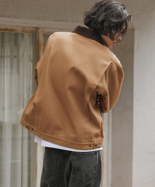 Dickies(ディッキーズ)の「Dickies/ディッキーズ DUCK FORT WORTH JACKET ダック生地 切り替えデザイン ブランドロゴ ワークジャケット アメカジ ストリート メンズ 2026年秋冬 秋服 冬服(ブルゾン・メンズ・チャコールグレー/ブラック/ブラウン・S/M/L)」の7枚目の写真