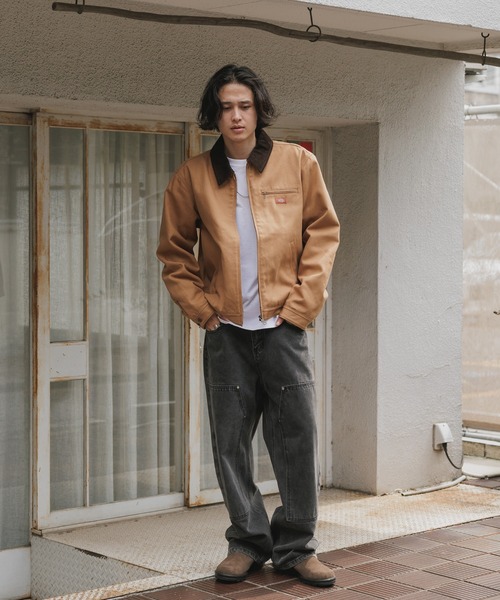 Dickies(ディッキーズ)の「Dickies/ディッキーズ DUCK FORT WORTH JACKET ダック生地 切り替えデザイン ブランドロゴ ワークジャケット アメカジ ストリート メンズ 2026年秋冬 秋服 冬服(ブルゾン・メンズ・チャコールグレー/ブラック/ブラウン・S/M/L)」の6枚目の写真