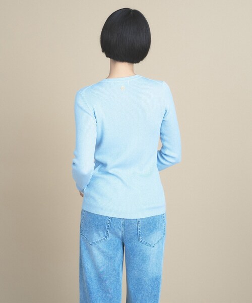 cloenc(クロエンス)の「【WEB限定カラーあり】Relaxy Rich シルクカシミヤ混 リブニットカーディガン(カーディガン/ボレロ・レディース・サックスブルー/ピンク/ワインレッド/ベージュ系その他7/ライトグレー系8/ブラウン系8/オリーブ/ネイビー/ライトイエロー系・02)」の22枚目の写真