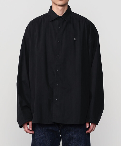 GYMPHLEX(ジムフレックス)の「Gymphlex | ピーチスキン レギュラーカラー長袖シャツ MEN(シャツ/ブラウス・メンズ・ブラック・L/M)」の10枚目の写真