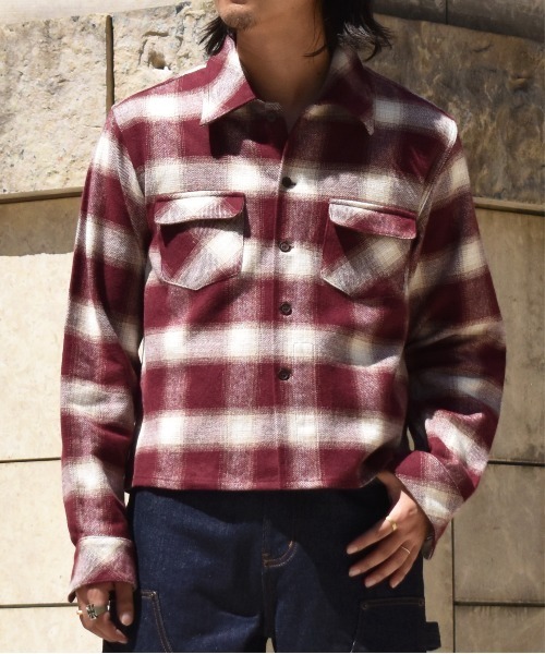 Noen(ノエン)の「フランネルチェックシャツ(シャツ/ブラウス・メンズ・バーガンディー/ブラック・LARGE/MEDIUM/X-LARGE)」の7枚目の写真
