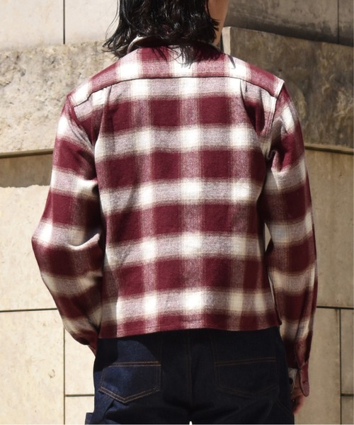 Noen(ノエン)の「フランネルチェックシャツ(シャツ/ブラウス・メンズ・バーガンディー/ブラック・LARGE/MEDIUM/X-LARGE)」の8枚目の写真