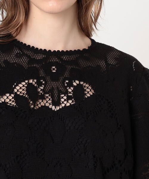 sea new york（シーニューヨーク）の「SEA NEW YORK ARIANNA LACE SHORT SLEEVE レースブラウス（シャツ/ブラウス・レディース・ブラック系その他・S）」の6枚目の写真