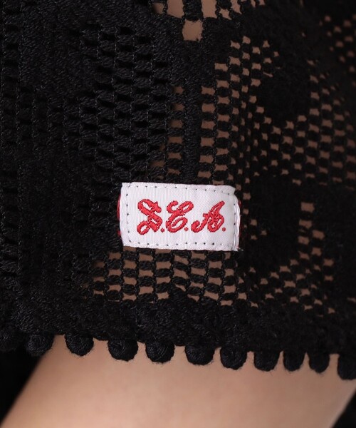 sea new york（シーニューヨーク）の「SEA NEW YORK ARIANNA LACE SHORT SLEEVE レースブラウス（シャツ/ブラウス・レディース・ブラック系その他・S）」の10枚目の写真