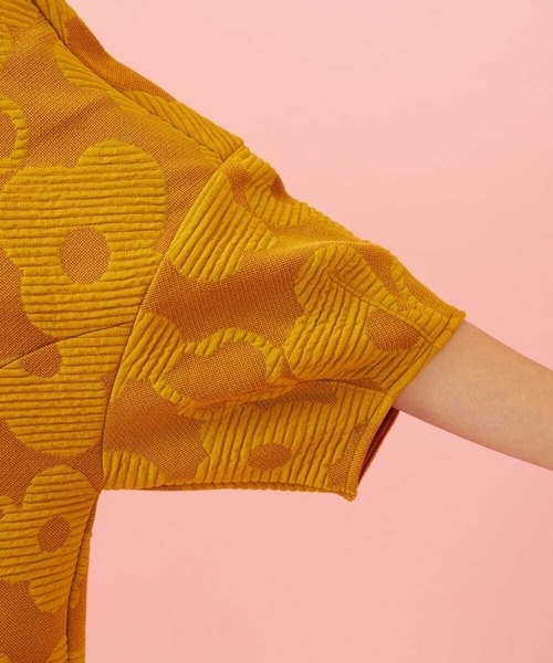 Jocomomola（ホコモモラ）の「【日本製】Forma de flor パネル切り替えフラワージャカードカットソー（Tシャツ/カットソー・レディース・マスタード・40）」の12枚目の写真