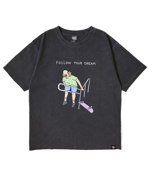 BROTHER MERLE（ブラザー マール）の「RSC×BROTHER MERLE / FOLLOW YOUR DREAM T-SHIRT(M4)（Tシャツ/カットソー・メンズ・ホワイト/チャコールグレー・LARGE/MEDIUM/X-LARGE）」の2枚目の写真