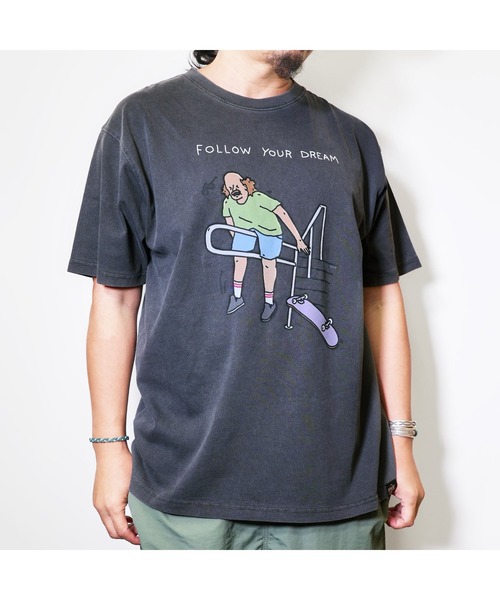 BROTHER MERLE（ブラザー マール）の「RSC×BROTHER MERLE / FOLLOW YOUR DREAM T-SHIRT(M4)（Tシャツ/カットソー・メンズ・ホワイト/チャコールグレー・LARGE/MEDIUM/X-LARGE）」の5枚目の写真