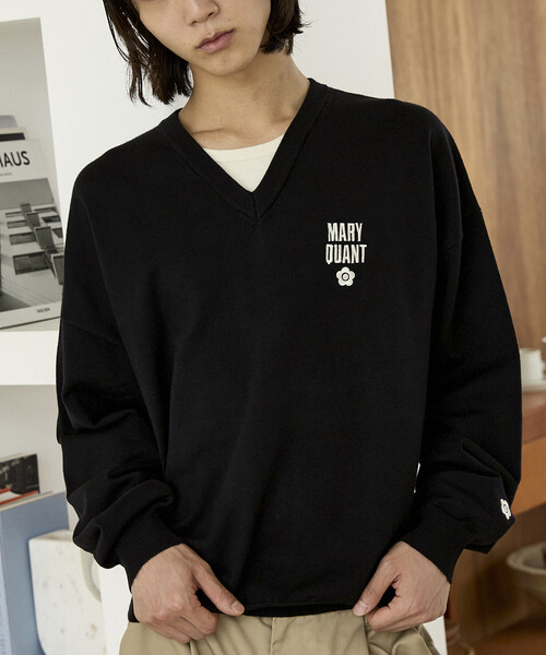 MARY QUANT × PUBLUX/マリークワント <ユニセックス>別注 レイヤード ロゴ ニット　限定展開