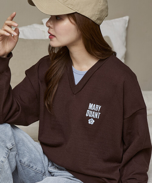 MARY QUANT（マリークワント）の「MARY QUANT × PUBLUX/マリークワント <ユニセックス>別注 レイヤード ロゴ ニット　限定展開（ニット/セーター・メンズ・ブラウン/グレー/ブラック・SMALL/LARGE/MEDIUM）」の12枚目の写真
