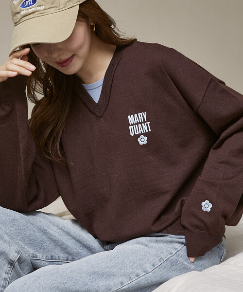 MARY QUANT（マリークワント）の「MARY QUANT × PUBLUX/マリークワント <ユニセックス>別注 レイヤード ロゴ ニット　限定展開（ニット/セーター・メンズ・ブラウン/グレー/ブラック・SMALL/LARGE/MEDIUM）」の18枚目の写真