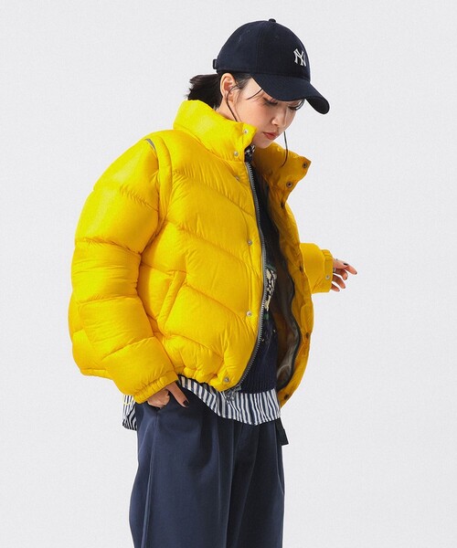 BEAMS BOY（ビームスボーイ）の「【別注】SIERRA DESIGNS / 2WAY ショート ダウン 26FW（ダウンジャケット/コート・レディース・イエロー/ピンク・ONE SIZE）」の16枚目の写真