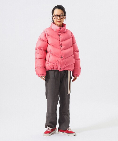 BEAMS BOY（ビームスボーイ）の「【別注】SIERRA DESIGNS / 2WAY ショート ダウン 26FW（ダウンジャケット/コート・レディース・イエロー/ピンク・ONE SIZE）」の19枚目の写真